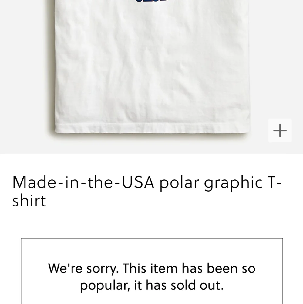 J.Crew North Fork Polar Bear Club graphic T-shirt White/Navy LG BNWT RETIRED $70